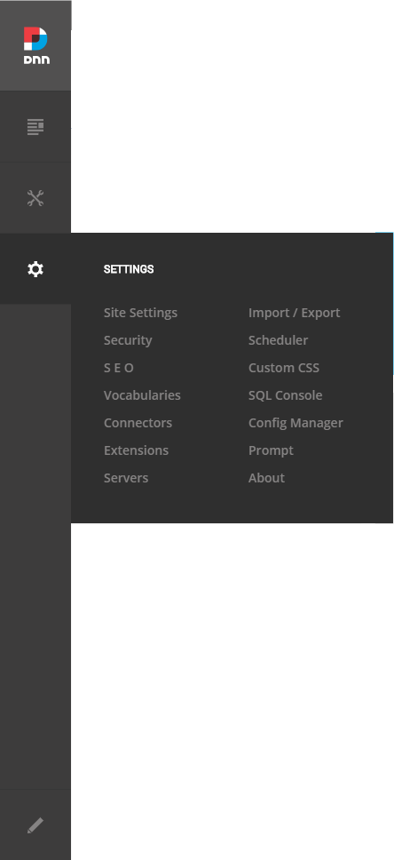 Persona Bar > Settings > Config Manager